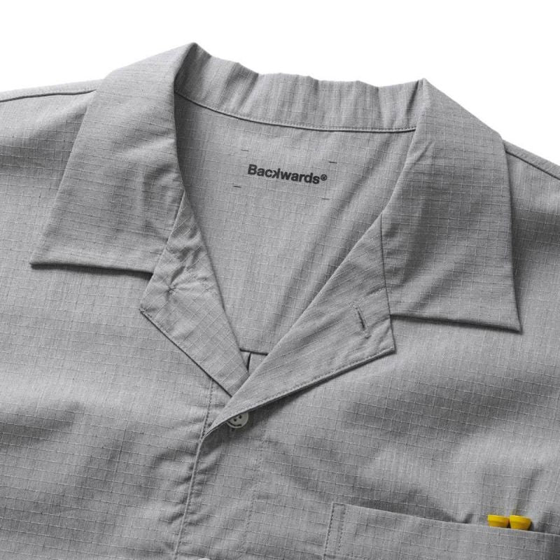 Backwards 開襟シャツ Rip Open Collar Shirts AS2OV×Backwards別注 Rip Open Collar Shirt GRAYCPH別注 リップ