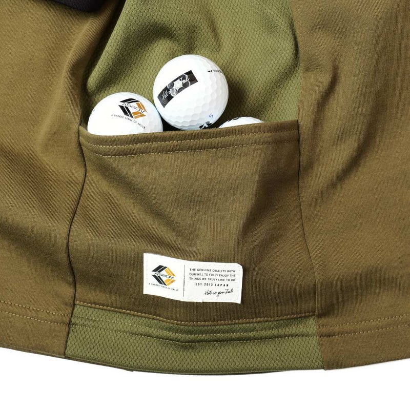 BLOCK MOCK NECK GOLF SERIES/ BLACKブロックモックネック ゴルフ
