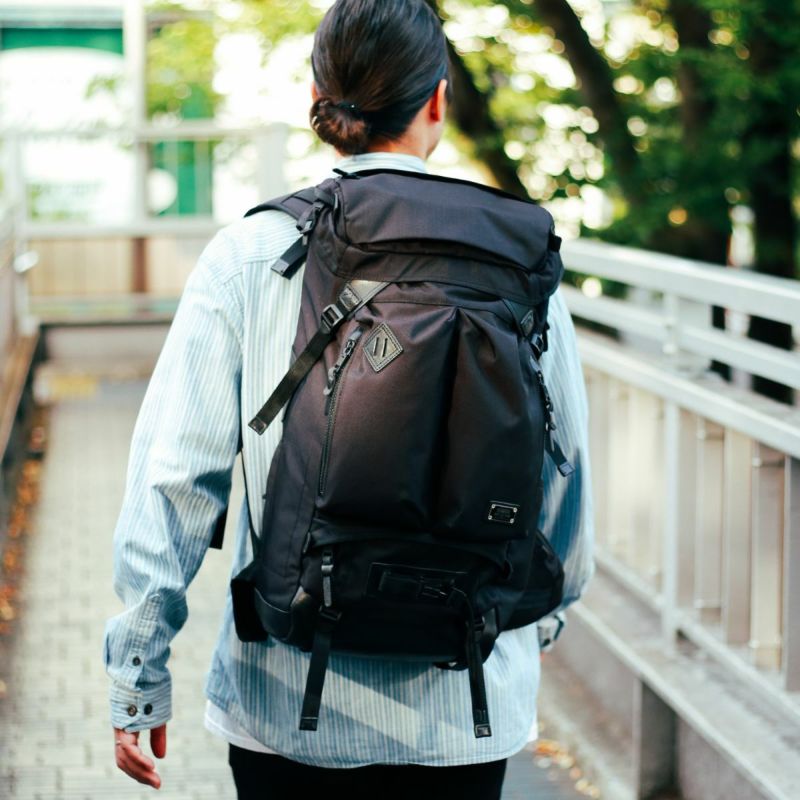 EXCLUSIVE BALLISTIC NYLON 2POCKET BACK PACK /BLACKエクスクルーシブ