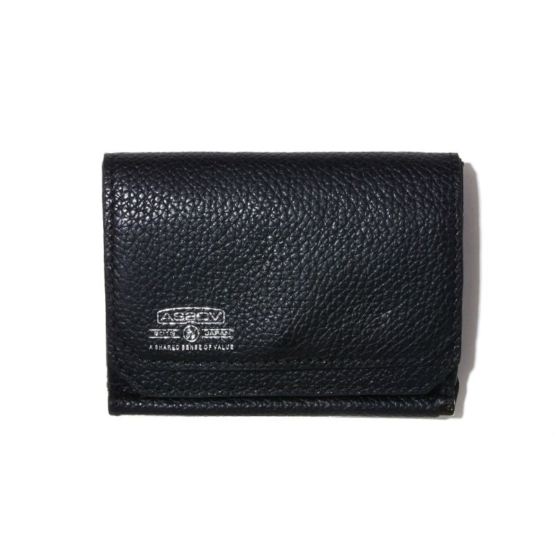 SHRINK LEATHER MOBILE WALLET MONEY CLIP/BLACKシュリンクレザー