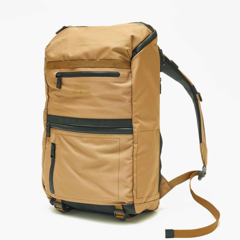 WATER PROOF CORDURA 305D ROUND ZIP BACKPACK/KHAKIウォータープルーフコーデュラ 305D ラ ...
