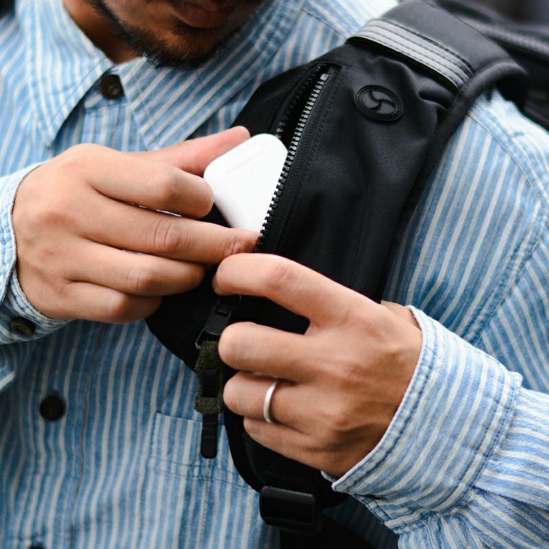 CORDURA DOBBY 305D ROUND ZIP BACK PACK sizeSコーデュラドビー305D