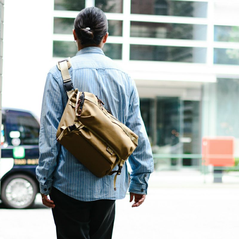 CORDURA DOBBY 305D MESSENGER BAG/KHAKIコーデュラドビー305D